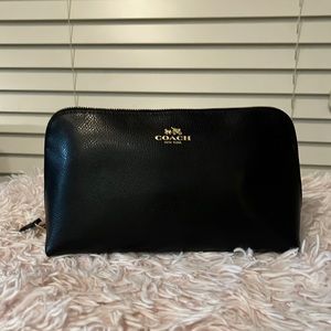 Coach Crossgrain Leather large makeup bag